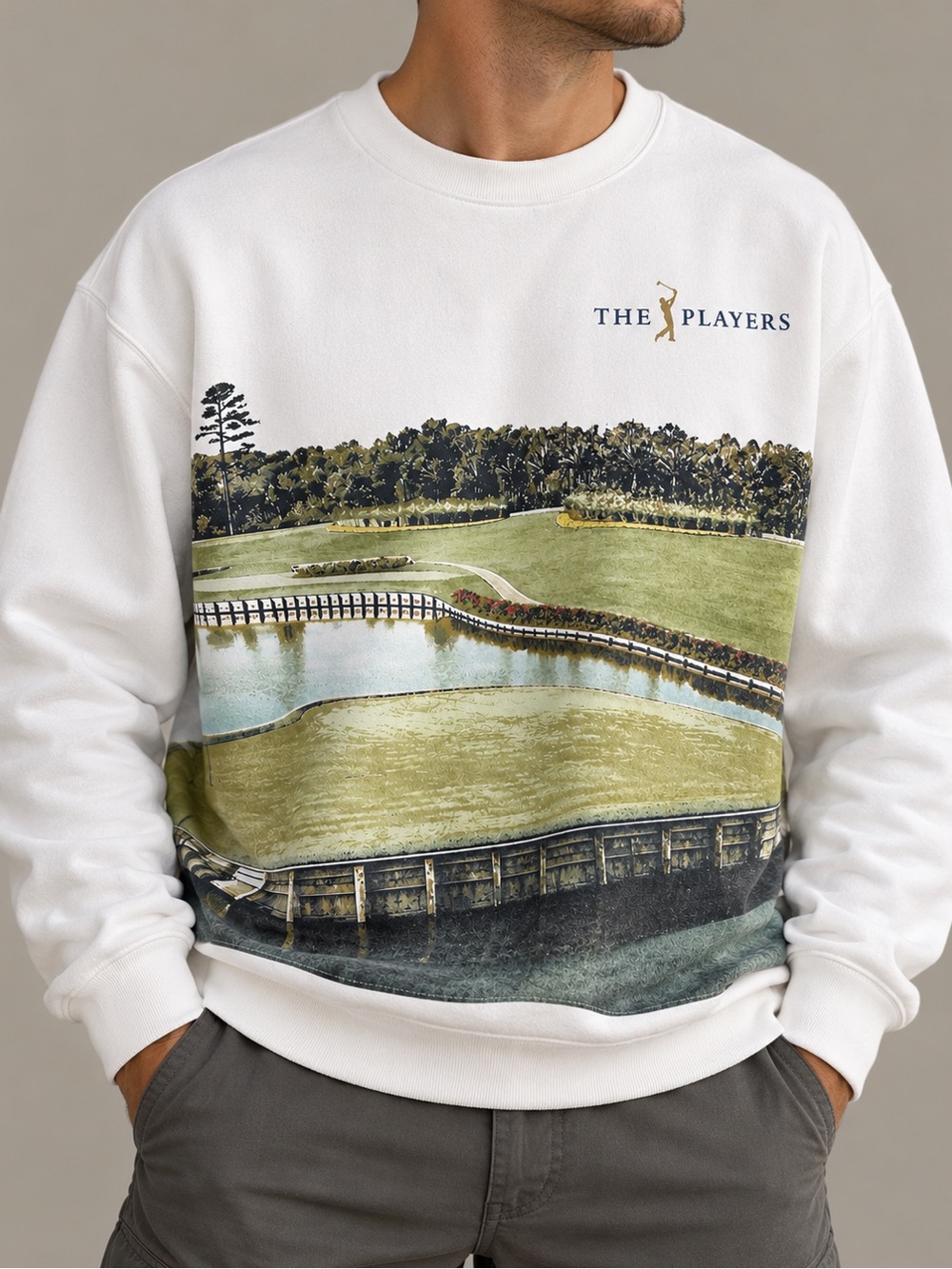 Abercrombie x THE PLAYERS TPC Sawgrass Golf Sweatshirt Men XL Reserve Blue 84